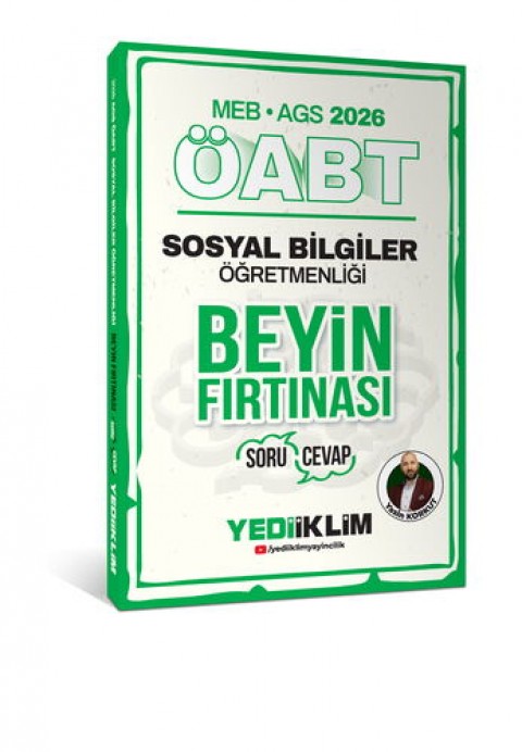 Yediiklim 2026 MEB AGS ÖABT Sosyal Bilgiler Öğretmenliği Beyin Fırtınası Soru Cevap Yediiklim Yayınları