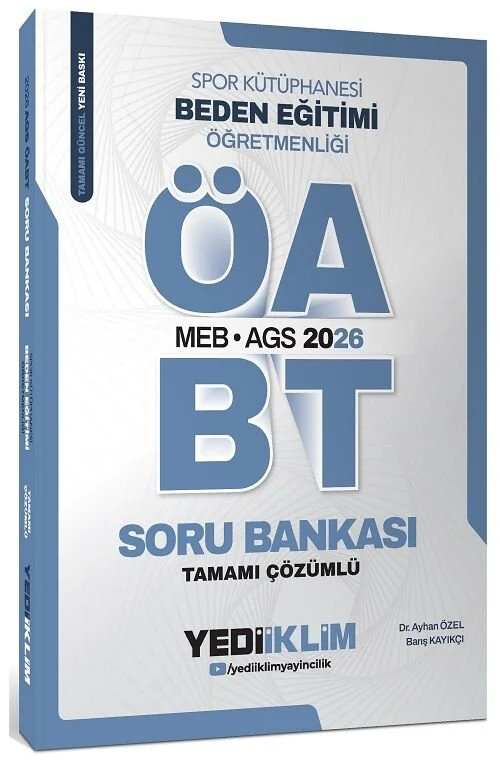 Yediiklim 2026 ÖABT MEB-AGS Beden Eğitimi Öğretmenliği Spor Kütüphanesi Soru Bankası Çözümlü Yediiklim Yayınları