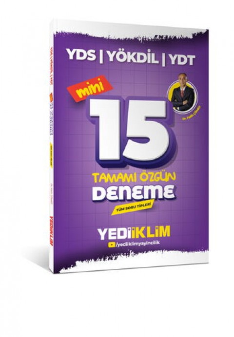 Yediiklim 2026 YDS YÖKDİL YDT Tüm Soru Tipleri Tamamı Özgün Mini 15 Deneme Yediiklim Yayınları