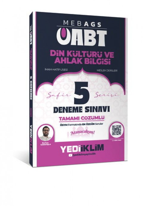 Yediiklim MEB AGS ÖABT Din Kültürü Ve Ahlak Bilgisi Safir Serisi Tamamı Çözümlü 5 Deneme Sınavı Yediiklim Yayınları
