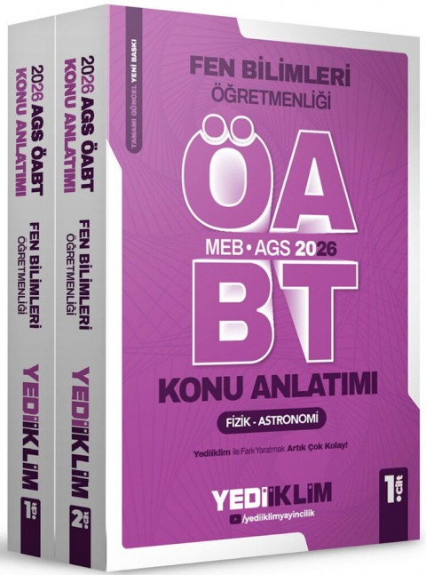 Yediiklim Yayınları 2026 MEB AGS ÖABT Fen Bilimleri Öğretmenliği Konu Anlatımı 2 Cilt Yediiklim Yayınları
