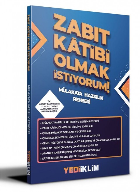Zabıt Katibi Olmak İstiyorum Mülakat Hazırlık Rehberi Yediiklim Yayınları