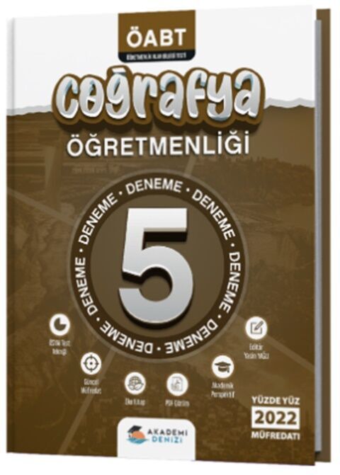 ÖABT Coğrafya Öğretmenliği 5 li Deneme Akademi Denizi Yayınları