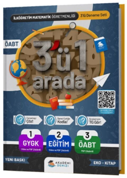 ÖABT İlköğretim Matematik Öğretmenliği 3 lü Deneme Akademi Denizi Yayınları