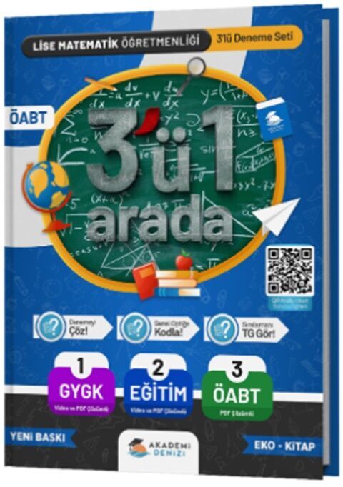 ÖABT Lise Matematik Öğretmenliği 3 lü Deneme Akademi Denizi Yayınları