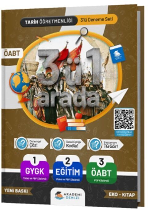 ÖABT Tarih Öğretmenliği 3 lü Deneme Akademi Denizi Yayınları