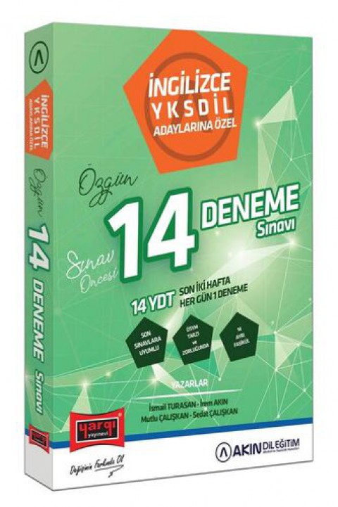 YKSDİL Adaylarına Özel Özgün 14 Deneme Sınavı Akın Dil Yayınları