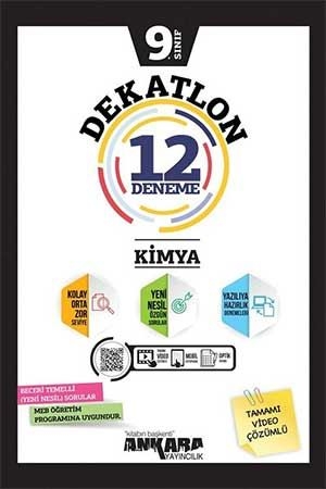 9.SIINIF Kimya DEKATLON 12 Deneme Sınavı Ankara Yayıncılık 