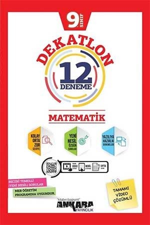 9.SIINIF Matematik DEKATLON 12 Deneme Sınavı Ankara Yayıncılık 