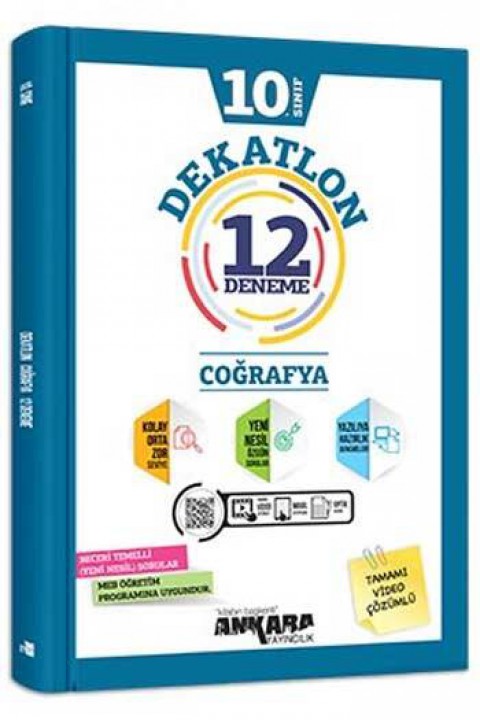 10.SIINIF Coğrafya DEKATLON 12 Deneme Sınavı Ankara Yayıncılık 