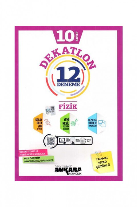10.SIINIF Fizik DEKATLON 12 Deneme Sınavı Ankara Yayıncılık 