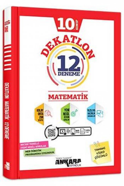 10.SIINIF Matematik DEKATLON 12 Deneme Sınavı Ankara Yayıncılık 