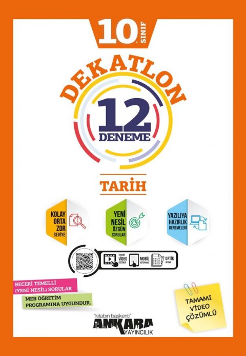 10.SIINIF Tarih DEKATLON 12 Deneme Sınavı Ankara Yayıncılık 