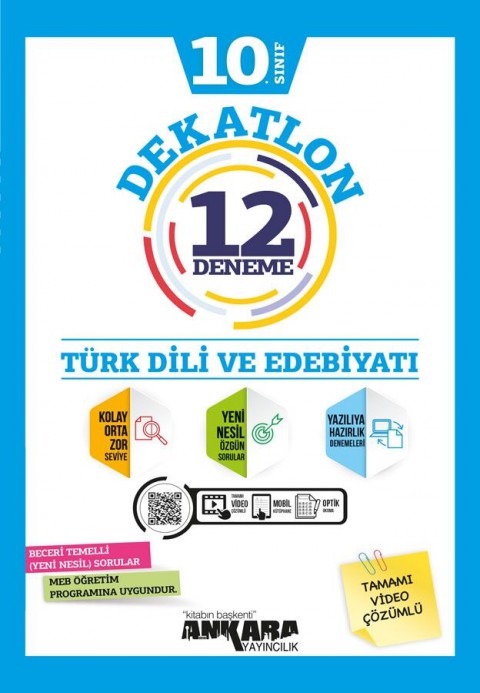 10.SIINIF Türk Dili ve Edebiyatı DEKATLON 12 Deneme Sınavı Ankara Yayıncılık 