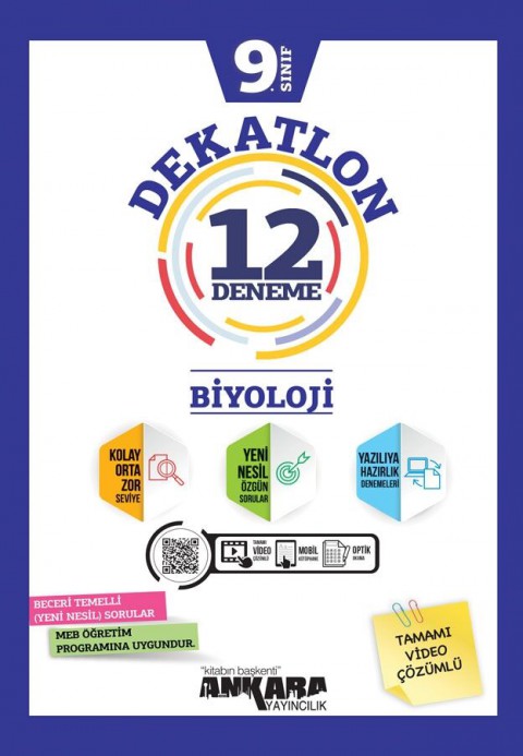 9.SIINIF Biyoloji DEKATLON 12 Deneme Sınavı Ankara Yayıncılık 