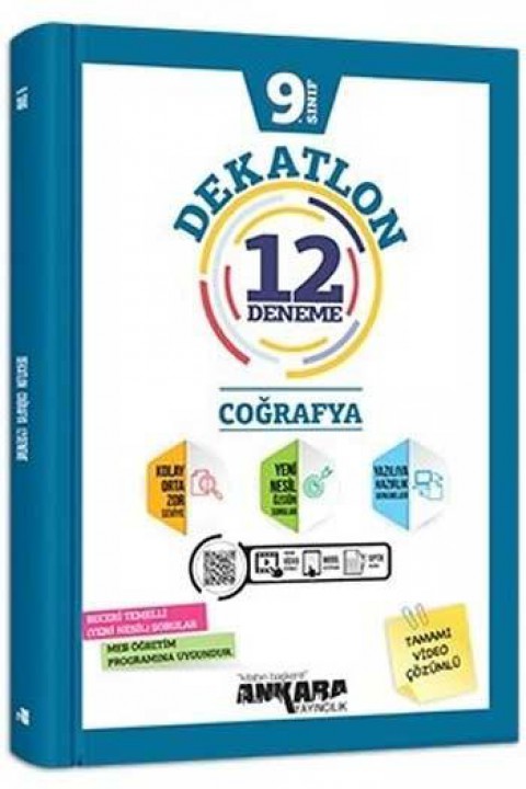 9.SIINIF Coğrafya DEKATLON 12 Deneme Sınavı Ankara Yayıncılık 