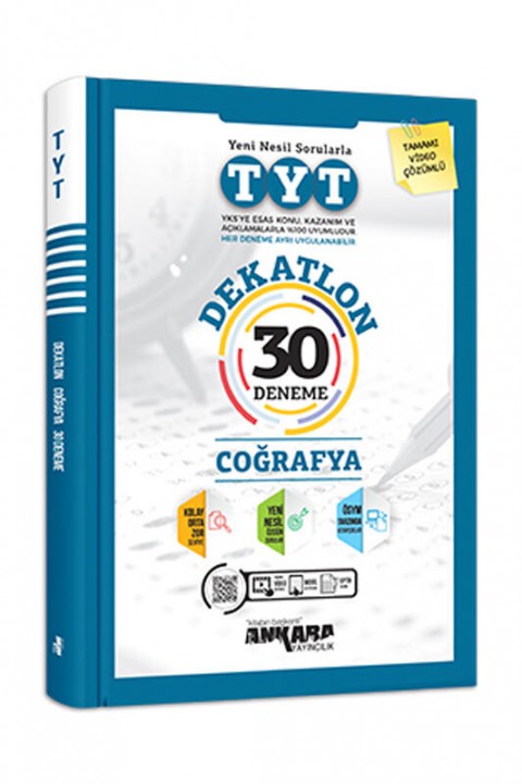 TYT DEKATLON Coğrafya 30 Deneme Sınavı Ankara Yayıncılık