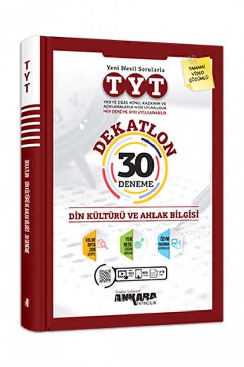 TYT DEKATLON Din Kültürü ve Ahlak Bilgisi 30 Deneme Sınavı Ankara Yayıncılık