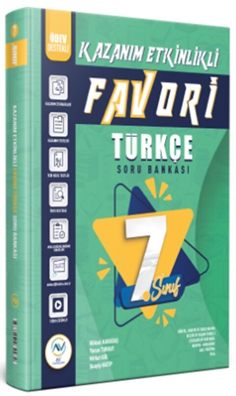 7. Sınıf Türkçe Favori Serisi Kazanım Etkinlikli Soru Bankası Av Yayınları