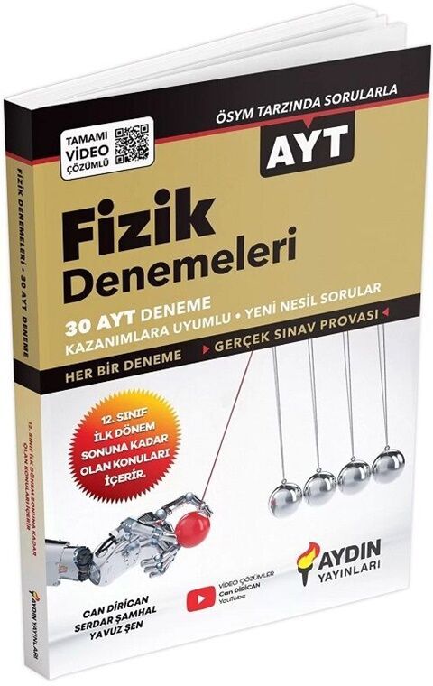 AYT Fizik 30 Deneme Sınavı Aydın Yayınları (2023'E ÖZEL)