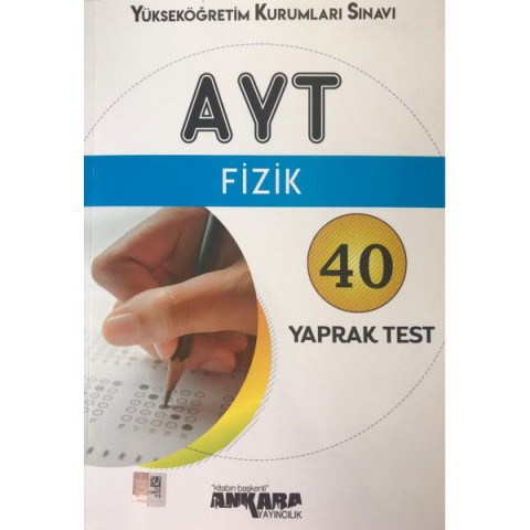 AYT Fizik Yaprak Test Ankara Yayıncılık