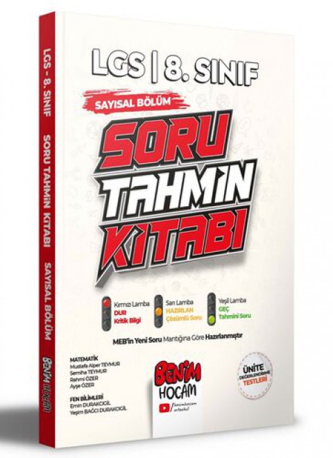 LGS Sayısal Bölüm Konu Özetli Soru Tahmin Kitabı Benim Hocam Yayıncılık