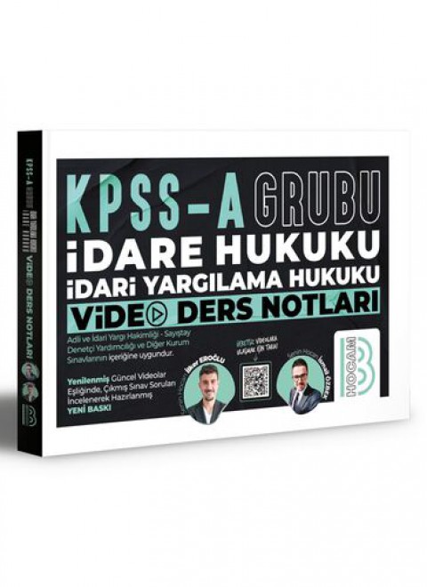 KPSS A Grubu İdare Hukuku İdari Yargılama Hukuku Video Ders Notları Benim Hocam Yayıncılık