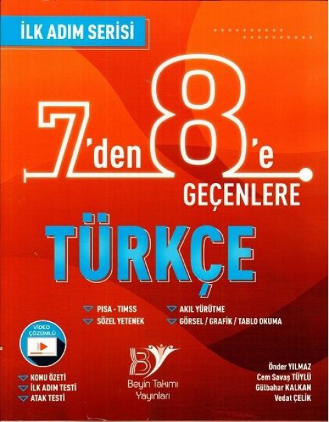 7 den 8 e Geçenlere Türkçe İlk Adım Serisi Beyin Takımı Yayınları