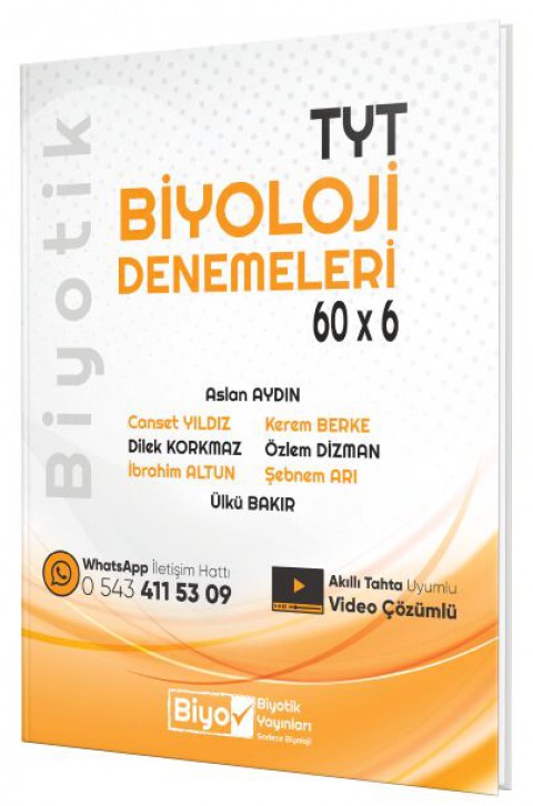 TYT Biyoloji Biyotik 60 x 6 Denemeleri Biyotik Yayınları