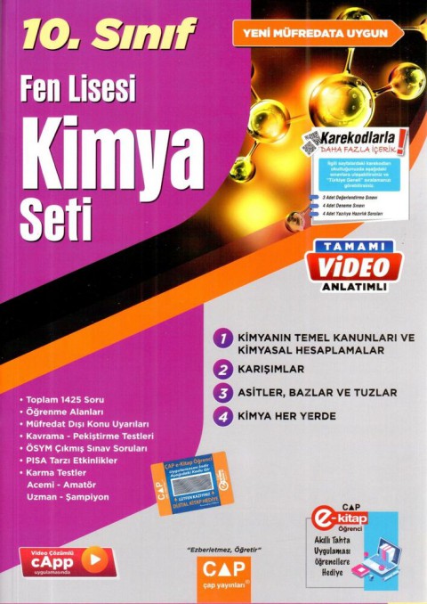 10. Sınıf Fen Lisesi Kimya Seti Çap Yayınları