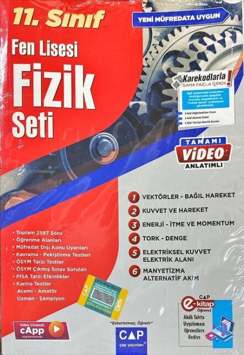 11. Sınıf Fen Lisesi Fizik Seti Çap Yayınları