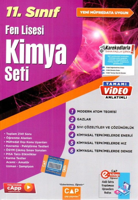 11. Sınıf Fen Lisesi Kimya Seti Çap Yayınları