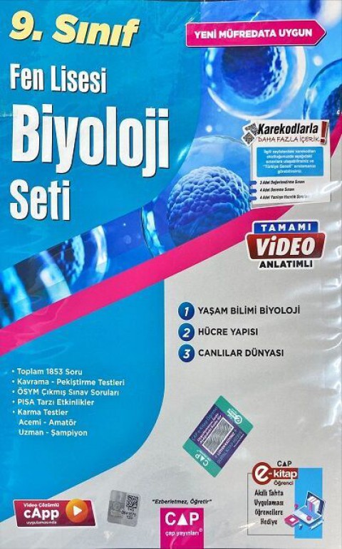 9. Sınıf Fen Lisesi Biyoloji Seti Çap Yayınları