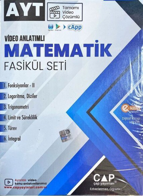 AYT Matematik Fasikül Seti Tamamı Video Çözümlü Çap Yayınları