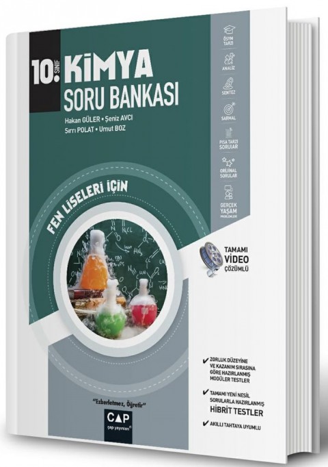 10. Sınıf Fen Lisesi Kimya Soru Bankası Çap Yayınları