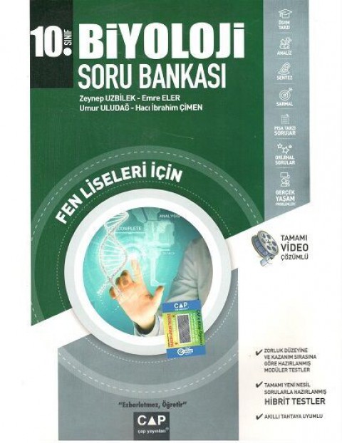10. Sınıf Fen Lisesi Biyoloji Soru Bankası Çap Yayınları