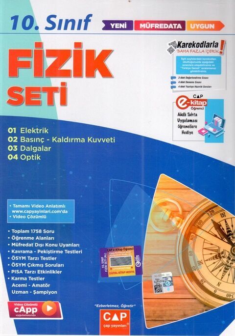 10. Sınıf Fizik Anadolu Seti Çap Yayınları