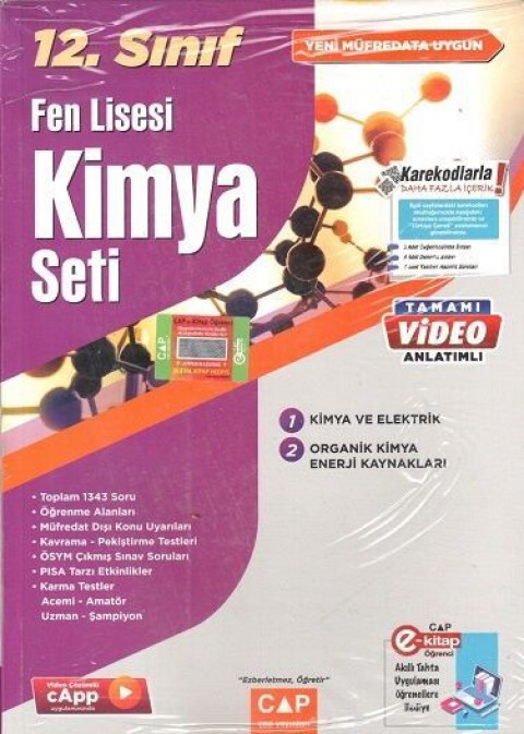 12. Sınıf Fen Lisesi Kimya Seti Çap Yayınları