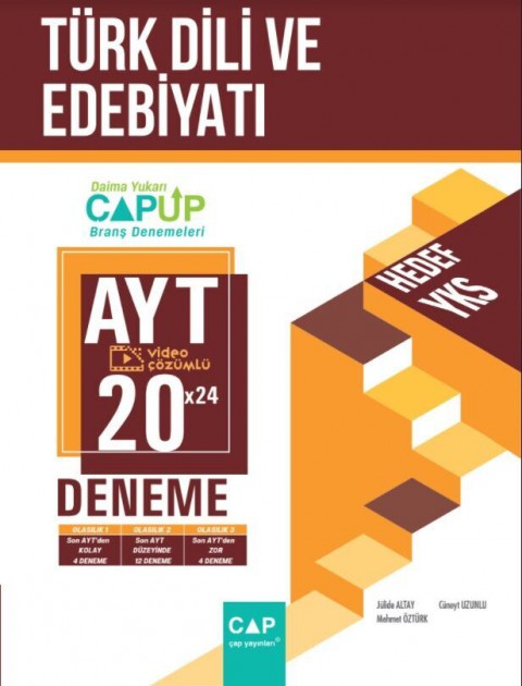 AYT Türk Dili ve Edebiyat Up 20 x 24 Deneme Çap Yayınları