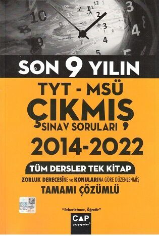 TYT MSÜ Son 9 Yılın Çıkmış Soruları Çap Yayınları