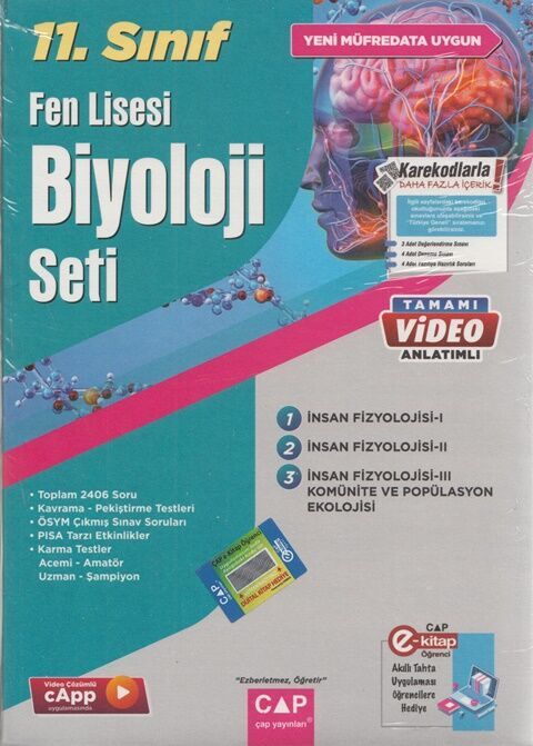 11. Sınıf Biyoloji Fen Lisesi Seti Çap Yayınları
