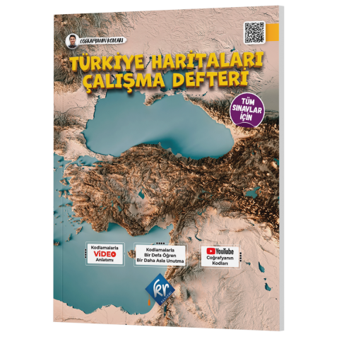 Coğrafyanın Kodları Türkiye Haritaları Çalışma Defteri Tüm Sınavlar İçin KR Akademi Yayınları