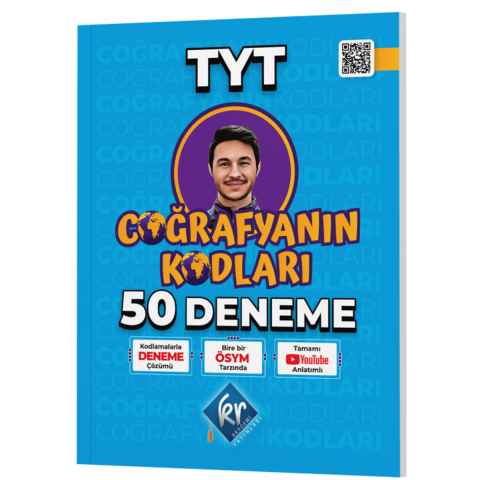 TYT Coğrafyanın Kodları Coğrafya Çözümlü 50 Deneme KR Akademi Yayınları