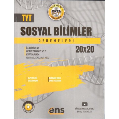TYT Sosyal Bilimler 20 x 20 Deneme ENS Yayınları