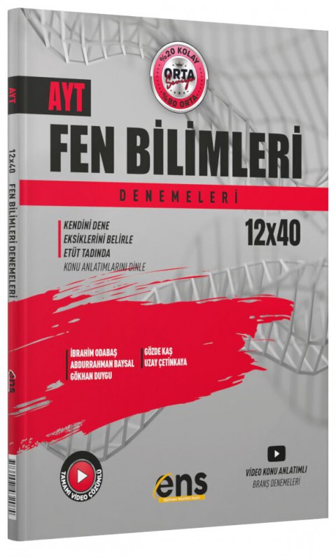 AYT Fen Bilimleri 12 x 40 lı Denemeleri ENS Yayınları