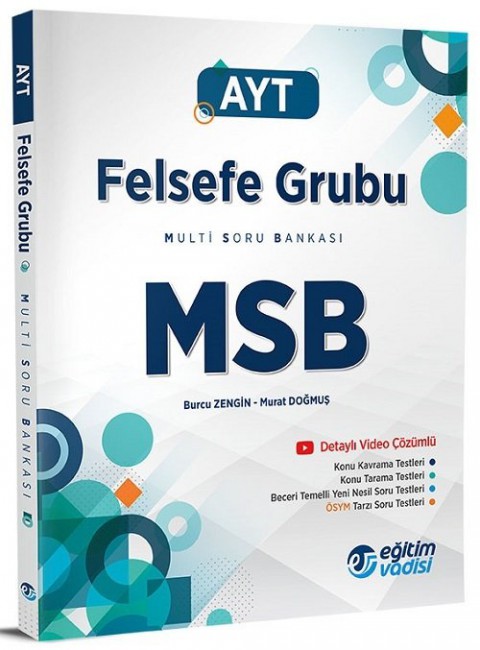 2023 AYT Felsefe MSB Modüler Soru Bankası Eğitim Vadisi Yayınları