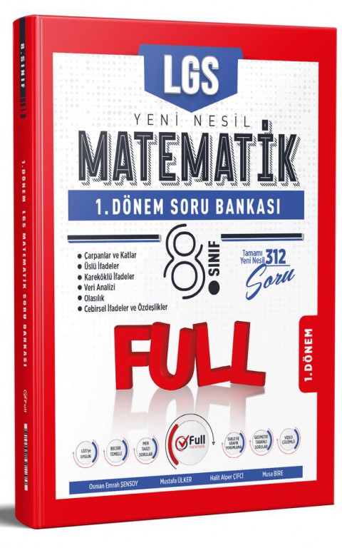 8. Sınıf Matematik 1. Dönem Soru Bankası Özel Baskı Full Yayınları