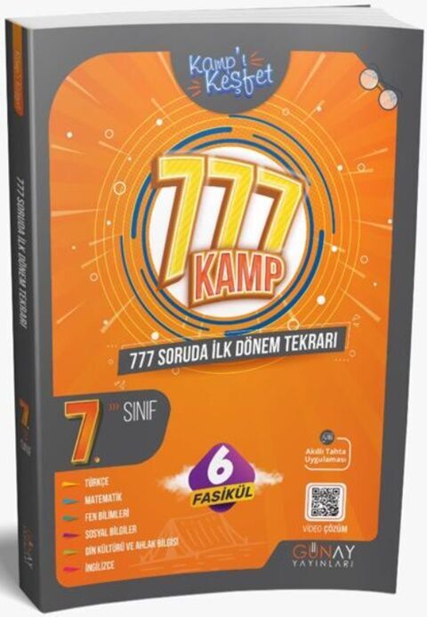 7.Sınıf İlk Dönem Kamp Kitabıı (Kitabıı KEŞFET)  Günay Yayınları