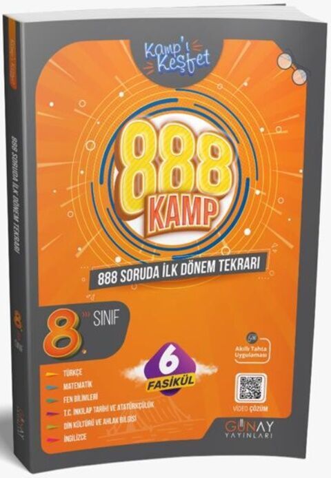 8.Sınıf İlk Dönem Kamp (Kitabıı KEŞFET) Günay Yayınları