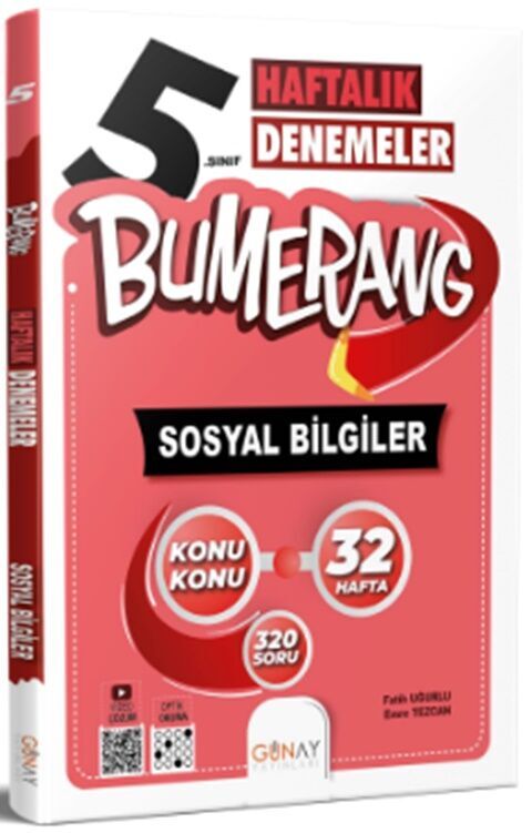 5. Sınıf Bumerang 32 Haftalık Sosyal Bilgiler Denemeleri Günay Yayınları